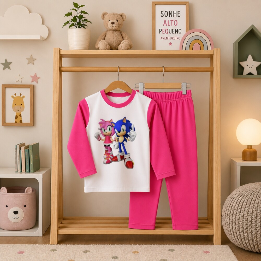 Pijama longo Sonic