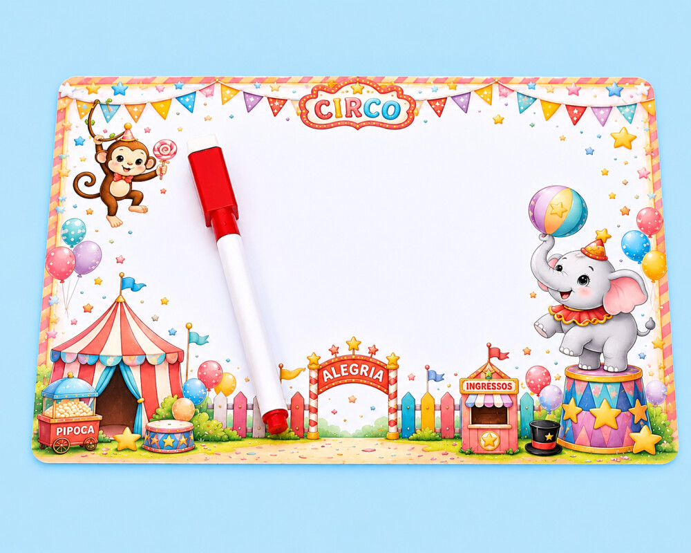 Lousinha mágica circo lembrancinha de aniversário com caneta pe