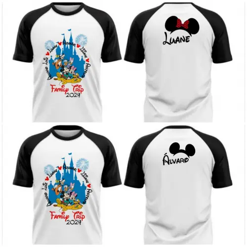 Camiseta viagem Disney Raglan