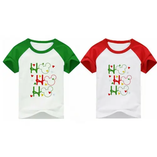 Camiseta Natal Disney Raglan