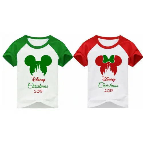 Camiseta Natal Disney Raglan
