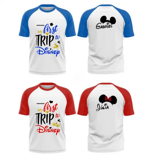 Camiseta viagem Disney Raglan