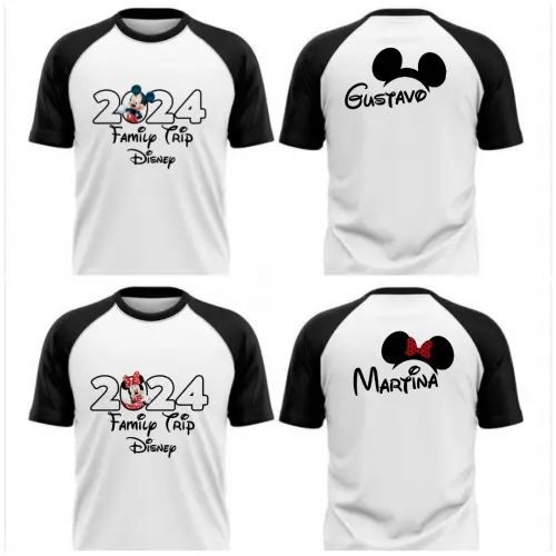 Camiseta viagem Disney Raglan