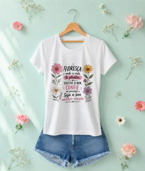 Camiseta Feminina estampada