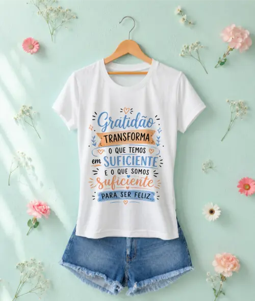 Camiseta Feminina estampada
