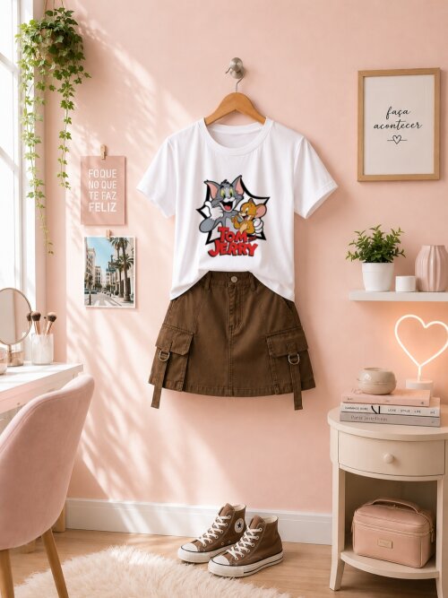 Camiseta Tom e Jerry