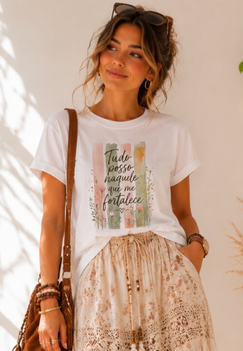 Camiseta Personalizada com Frase Motivacional