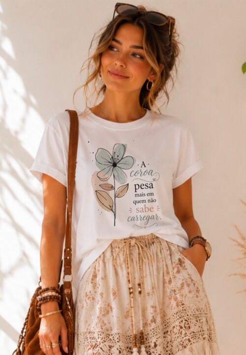 Camiseta Personalizada com Frase Motivacional