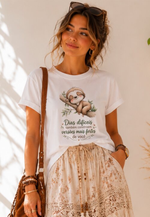 Camiseta Personalizada com Frase Motivacional