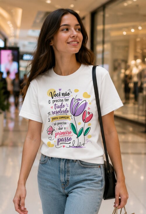 Camiseta Personalizada com Frase Motivacional
