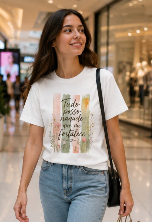 Camiseta Personalizada com Frase Motivacional