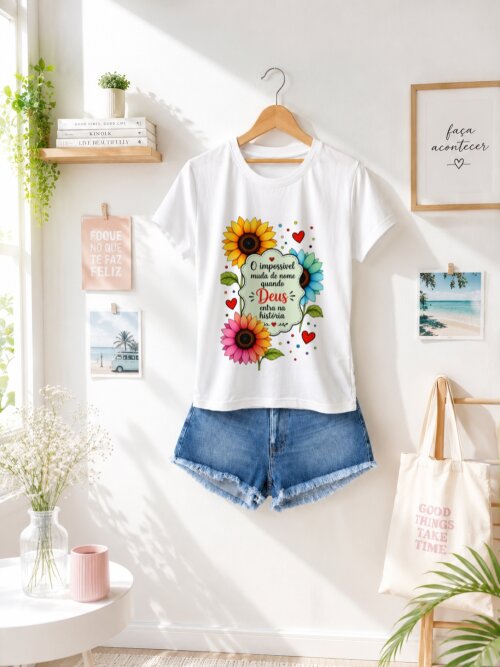Camiseta Personalizada com Frase Motivacional