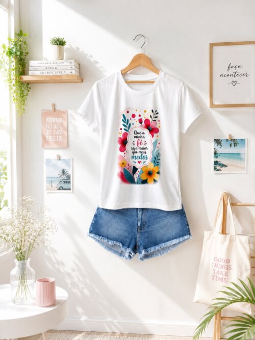 Camiseta Personalizada com Frase Motivacional