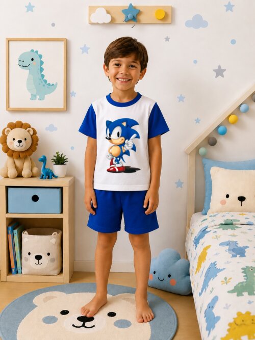 Pijama curto Sonic