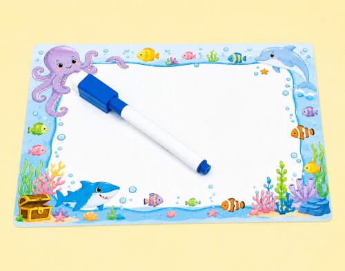 Lousinha mágica fundo do mar lembrancinha de aniversário com caneta permanente com apagador