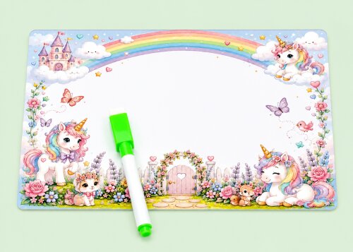 Lousinha mágica unicórnio lembrancinha de aniversário com caneta permanente com apagador