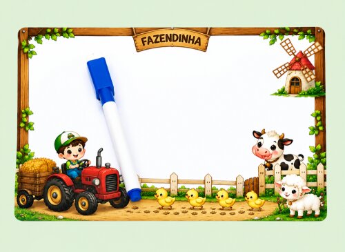 Lousinha mágica fazendinha lembrancinha de aniversário com caneta permanente com apagador