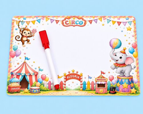 Lousinha mágica circo lembrancinha de aniversário com caneta permanente com apagador