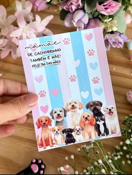 Card Balinha para Lembrancinha Mãe de Pet - Dia das Mães