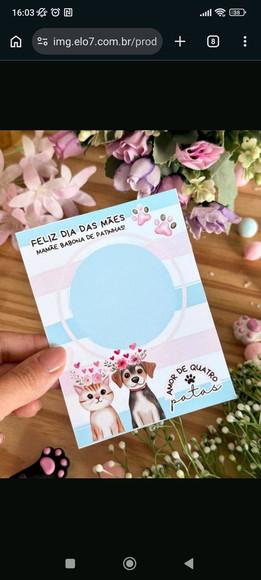 Card Balinha para Lembrancinha Mãe de Pet - Dia das Mães