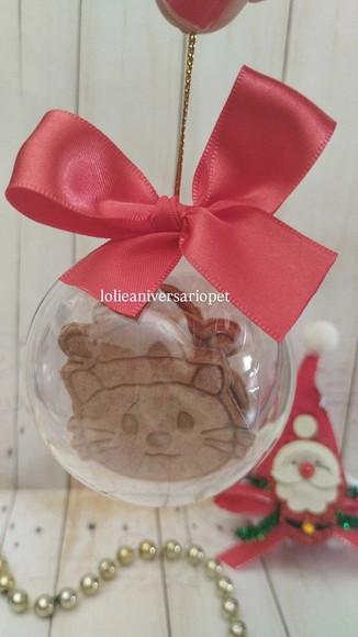 Esfera Bolinha de Natal para Petiscos Cachorro e Gato