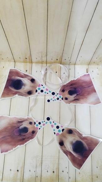 Kit Bandeirola com Foto, Topper e Display com Foto Cachorro