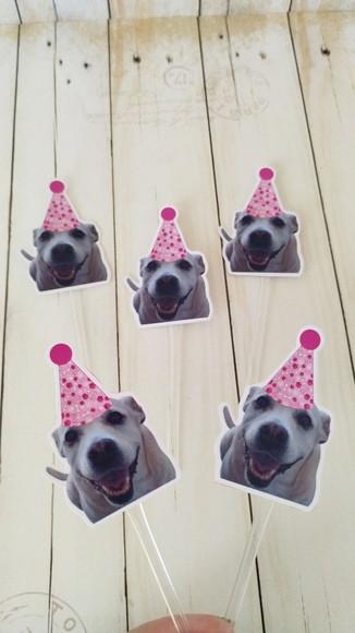 Kit Chapeuzinho e Topper Docinhos Aniversário Cachorro