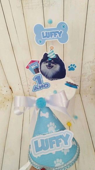 Kit Chapeuzinho e Topper para Bolo Aniversário Cachorro