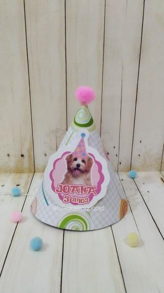 Kit Chapeuzinho e Topper para Bolo Aniversário Cachorro