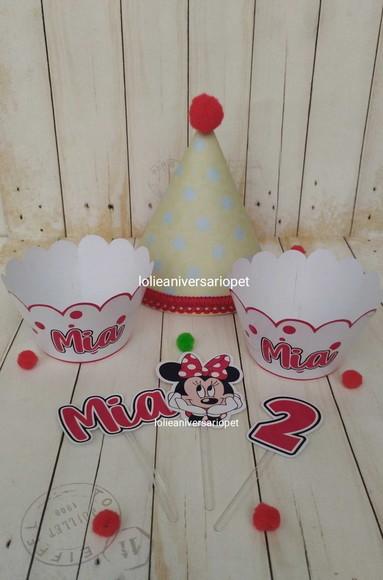 Kit Cupcake e Chapeuzinho Aniversário Gato
