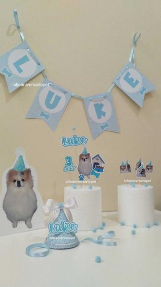 Kit Festa Aniversário Pet Aniversário Cachorro Confeitaria