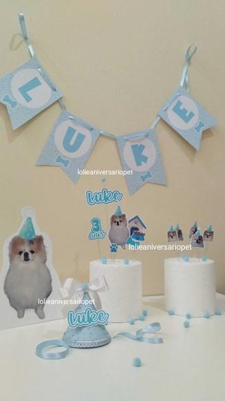 Kit Festa Aniversário Pet Aniversário Cachorro Confeitaria