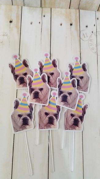 Kit Festa Cachorro Personalizado com Foto e Chapeuzinho