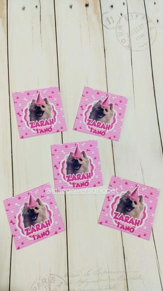 Tag para Lembrancinha Aniversário Cachorro