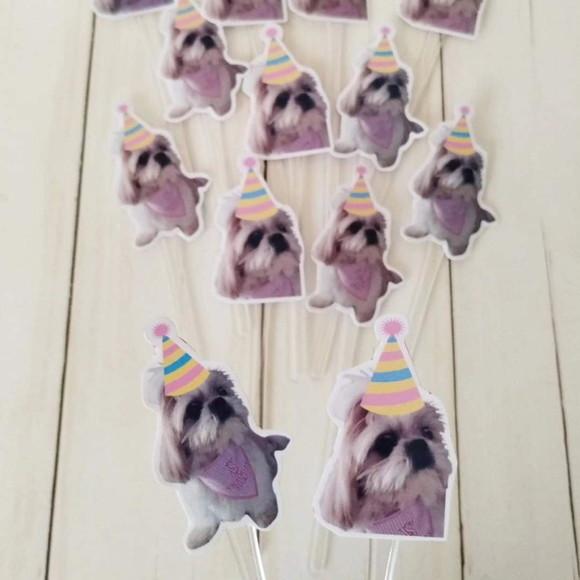 Topper para Bolo e Docinhos Cachorro Lua