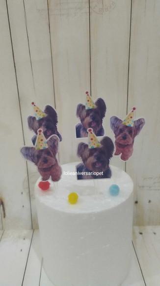Topper para Docinhos Cachorro com Foto