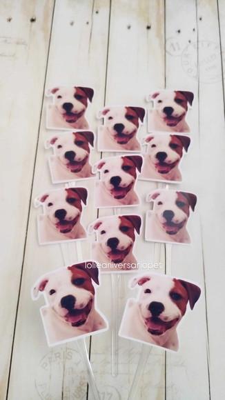 Topper para Docinhos Cachorro com Foto