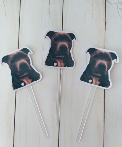Topper para Docinhos Pet Cachorro com Foto