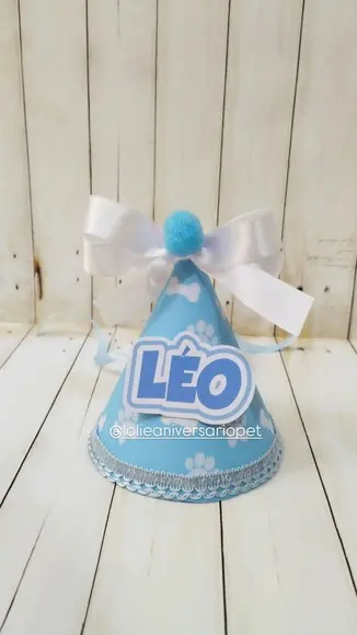 Kit Bandeirola, Topper e Chapeuzinho Aniversário Cachorro