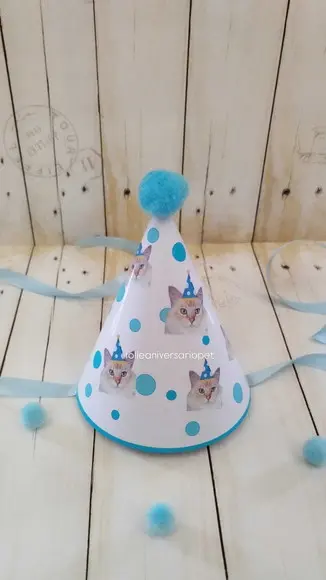 Kit Chapeuzinho e Topper para Bolo Aniversário Gato