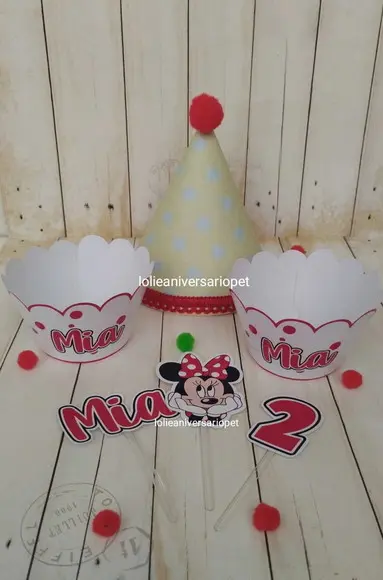 Kit Cupcake e Chapeuzinho Aniversário Gato