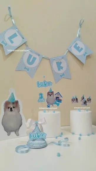 Kit Festa Aniversário Pet Aniversário Cachorro Confeitaria