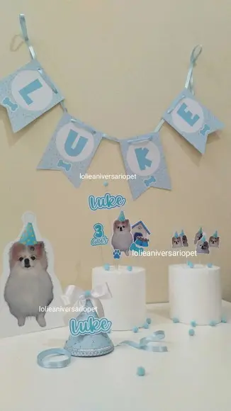 Kit Festa Aniversário Pet Aniversário Cachorro Confeitaria