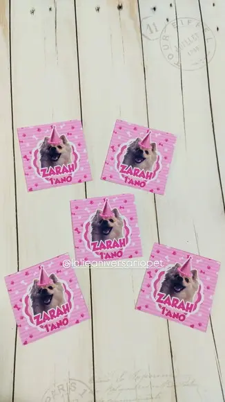 Tag para Lembrancinha Aniversário Cachorro