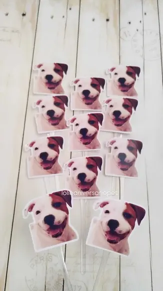 Topper para Docinhos Cachorro com Foto