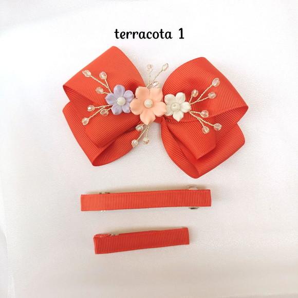 Presilha Laço Laís Terracota Infantil ou Adulto