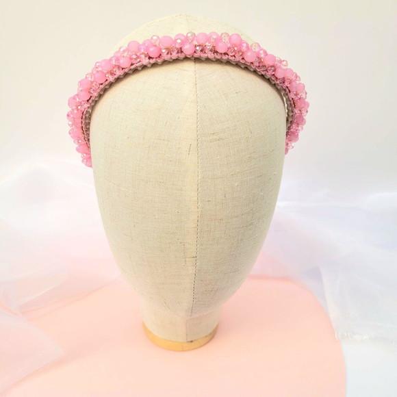 Tiara Arco de Cristal Rosa, para Adultos ou Criança