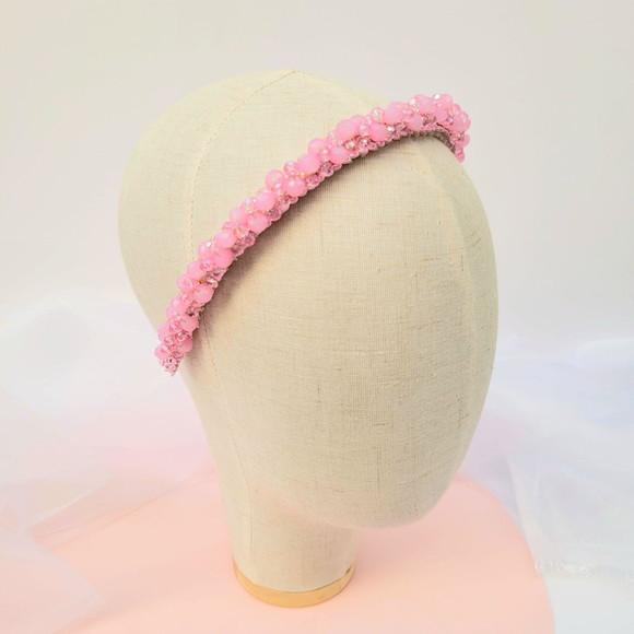 Tiara Arco de Cristal Rosa, para Adultos ou Criança
