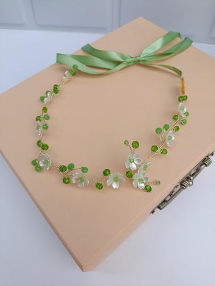 Tiara Infantil Alicia Aramada com Florzinhas Peroladas