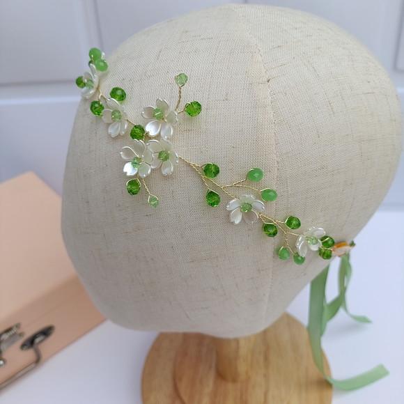 Tiara Infantil Alicia Aramada com Florzinhas Peroladas